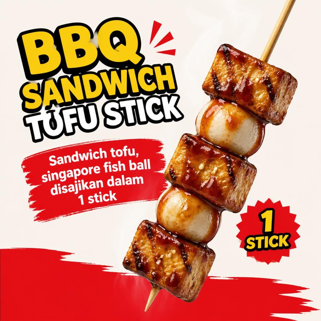 BBQ Sandwich Tofu Stick Raa Cha Suki & BBQ